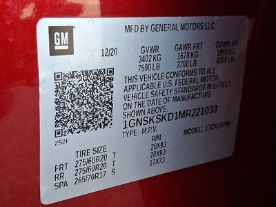 2021 Chevrolet Tahoe 4WD Premier