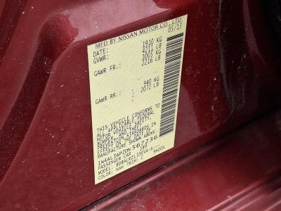 2013 Nissan Altima 4dr Sdn I4 2.5 S