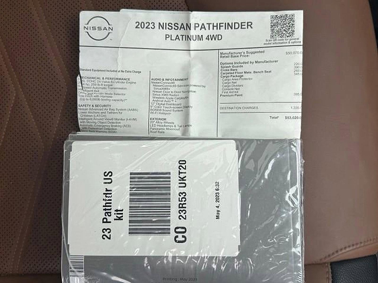 2023 Nissan Pathfinder Platinum 4WD