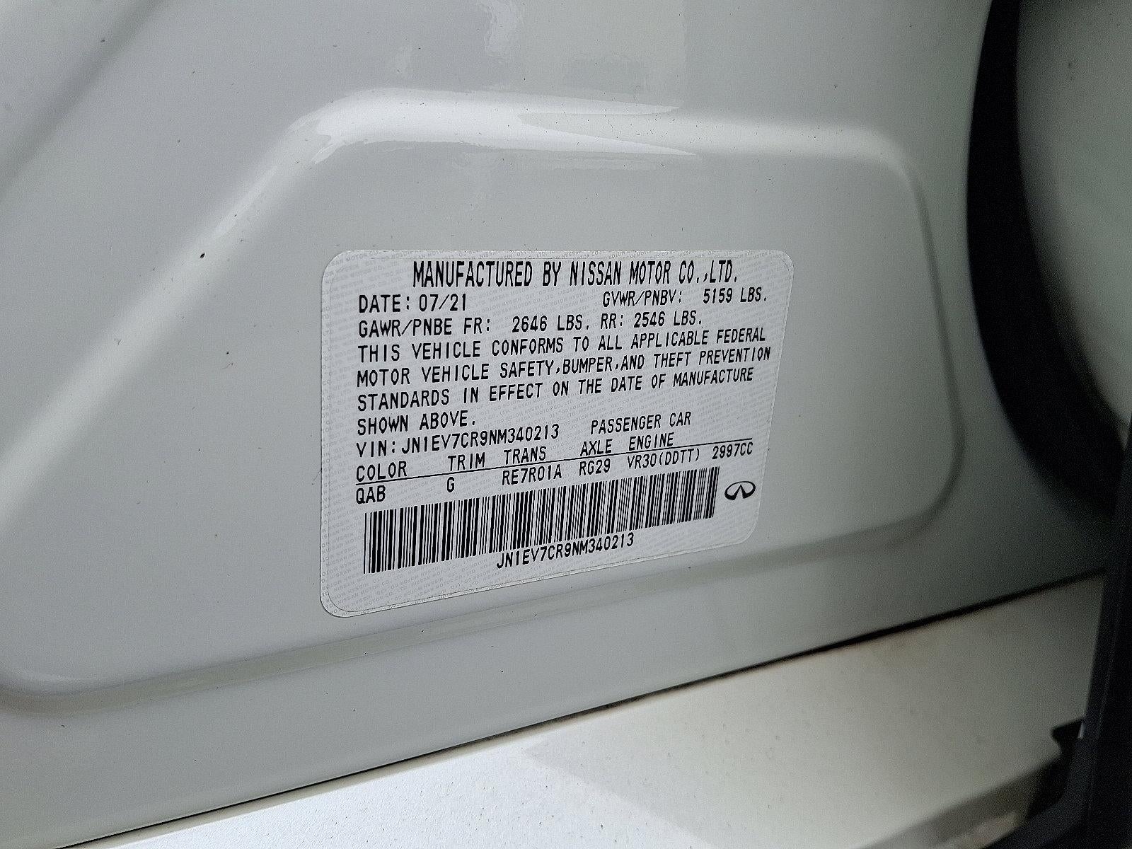 2022 INFINITI Q50 SENSORY AWD