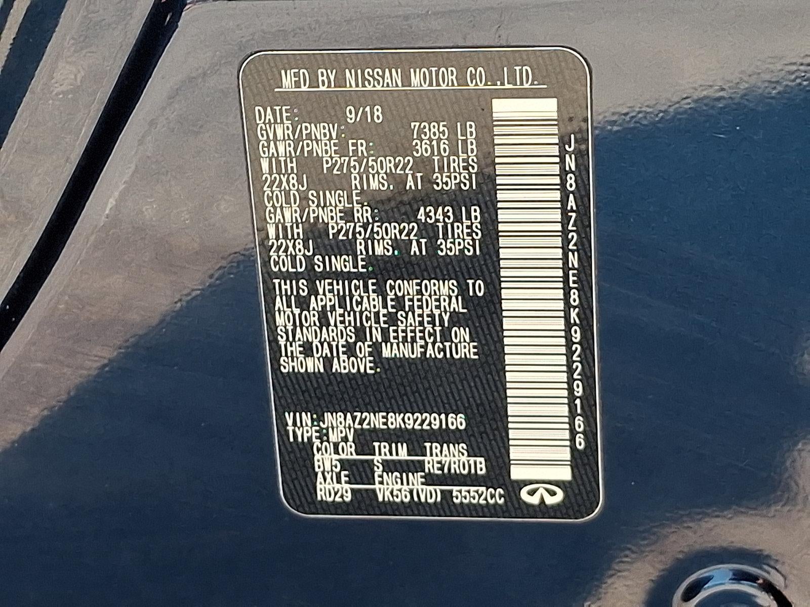 2019 INFINITI QX80 LUXE AWD