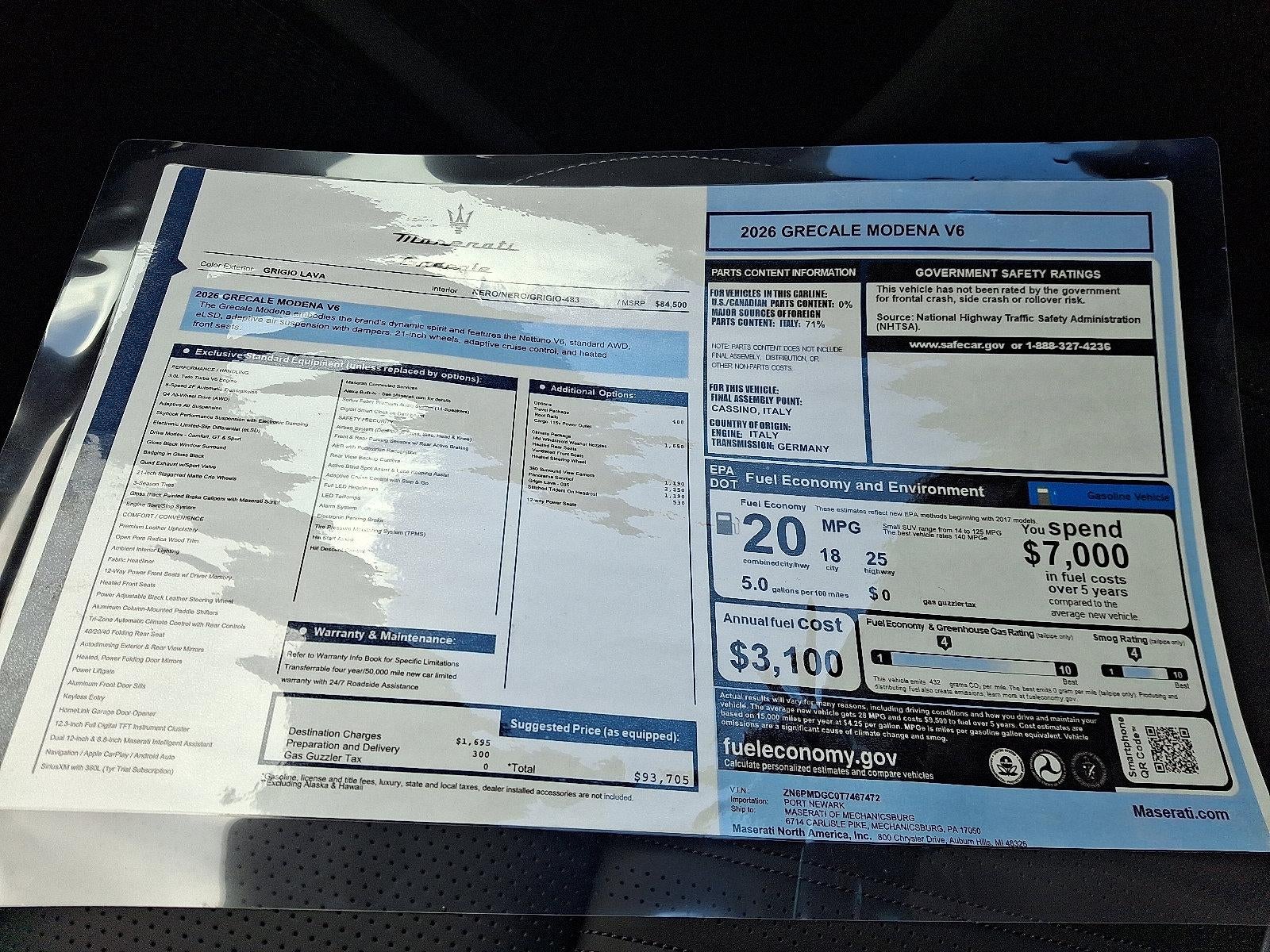 2026 Maserati Grecale Modena AWD