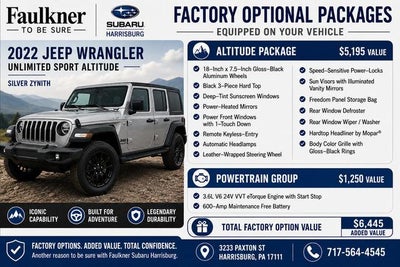 2022 Jeep Wrangler Unlimited Sport Altitude 4x4
