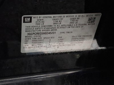 2017 Chevrolet Silverado 1500 Crew Cab Standard Box 2-Wheel Drive LT