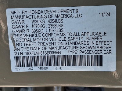 2025 Honda Civic Hatchback Hybrid Sport CVT