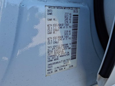 2020 Nissan Frontier Crew Cab SV