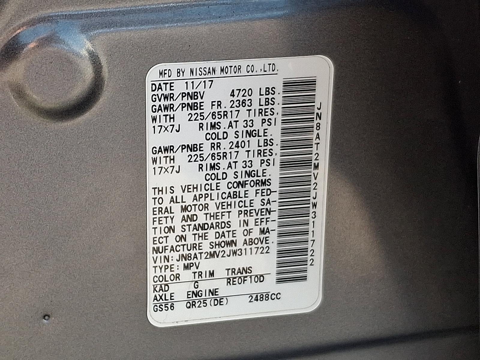 2018 Nissan Rogue AWD SV