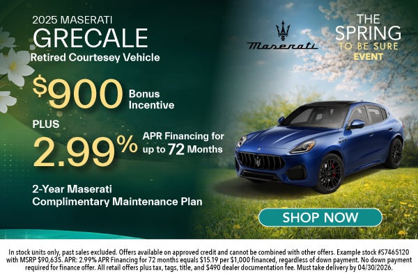 2025 Maserati Grecale Retired Courtesy Vehicle