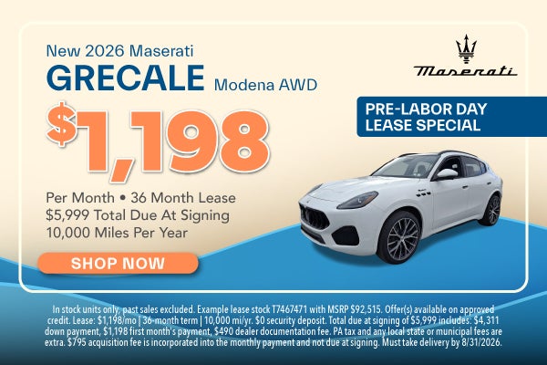 2026 Maserati Grecale Lease