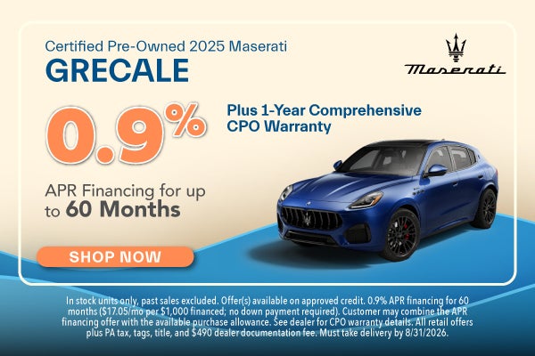 Maserati Approved Certified Pre-Owned