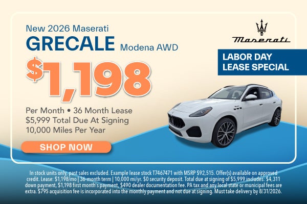 2026 Maserati Grecale Lease