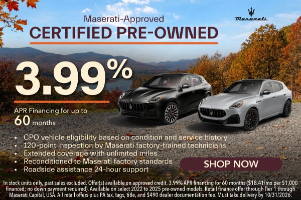 Maserati Approved Certified Pre-Owned
