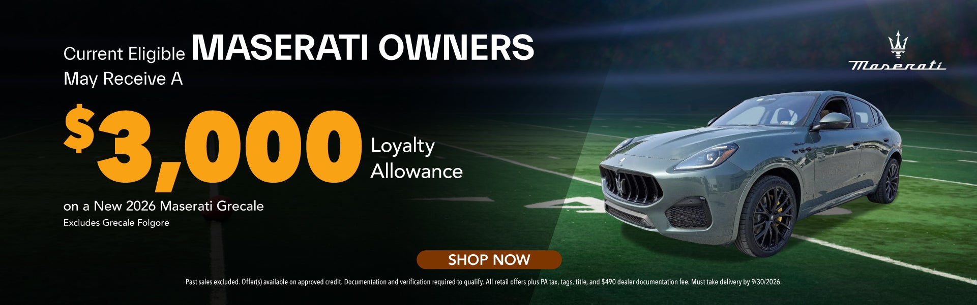 Current Eligible Maserati Owners May Receive A