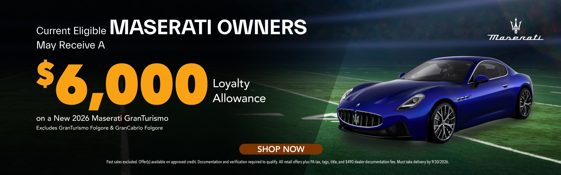 Current Eligible Maserati Owners May Receive A