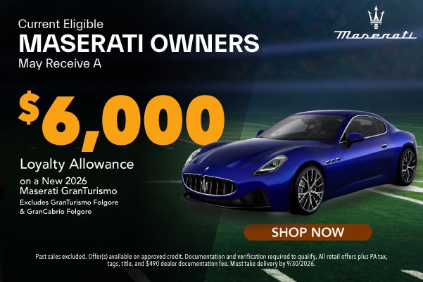 Current Eligible Maserati Owners May Receive A
