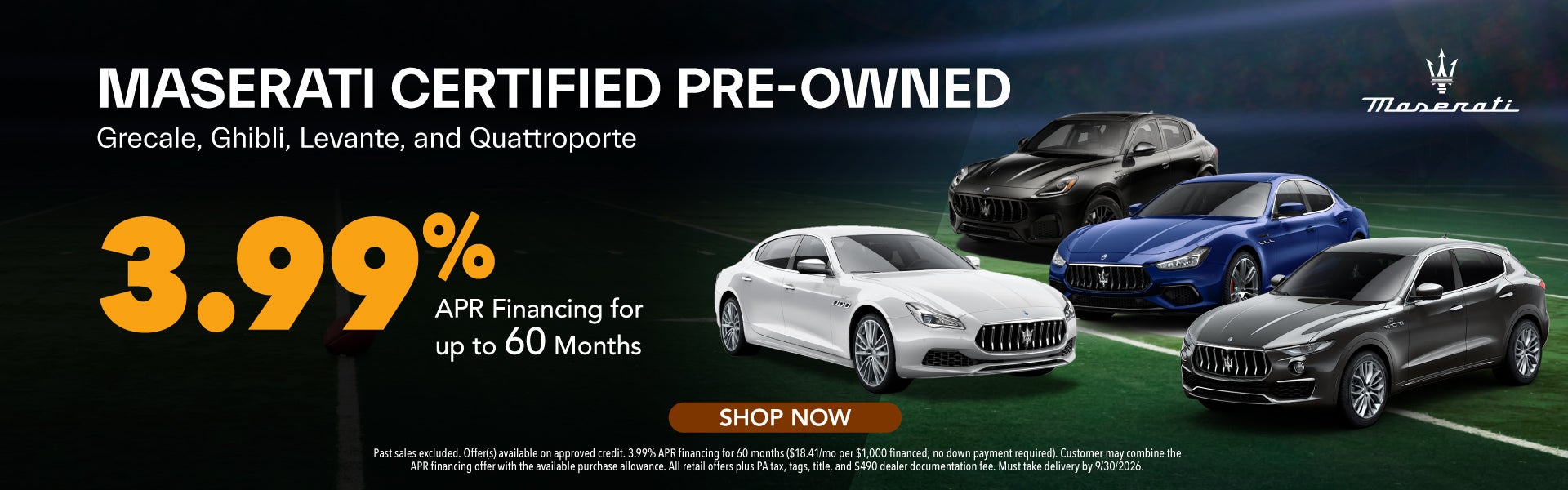 Certified Pre-Owned 2025 Maserati Grecale, Ghibli, Levante, 